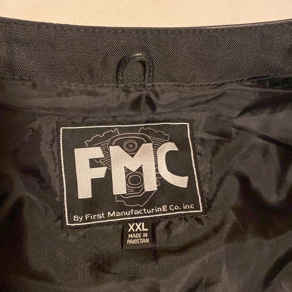 Men’s Leather Biker Vest XXL Black, FMC New, Genuine, Authentic - Picture 7 of 14